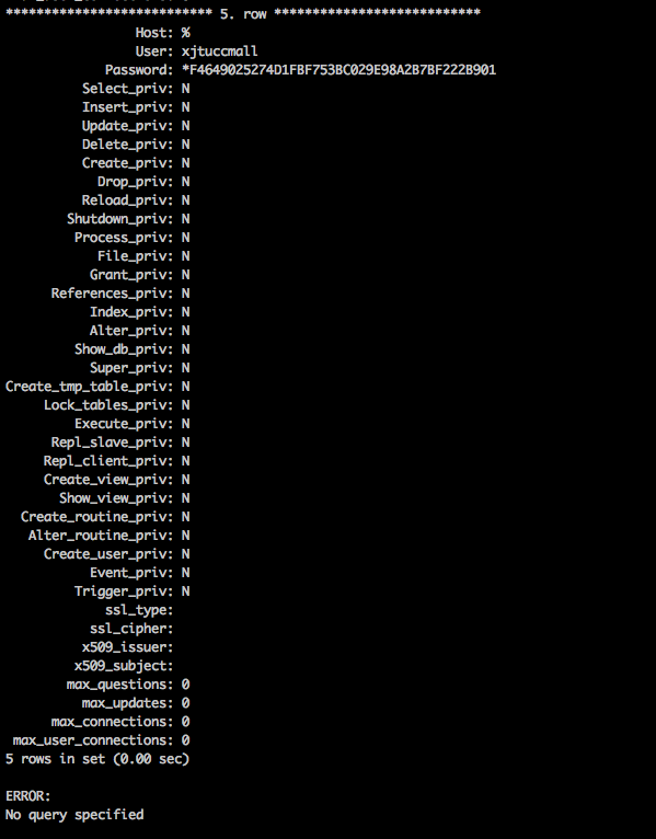 mysql create user query ok 0 rows affected mysql create user query ok 0 rows affected
